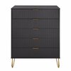 Manhattan Comfort DUMBO 5-Drawer Tall Dresser in Black DR002-BK